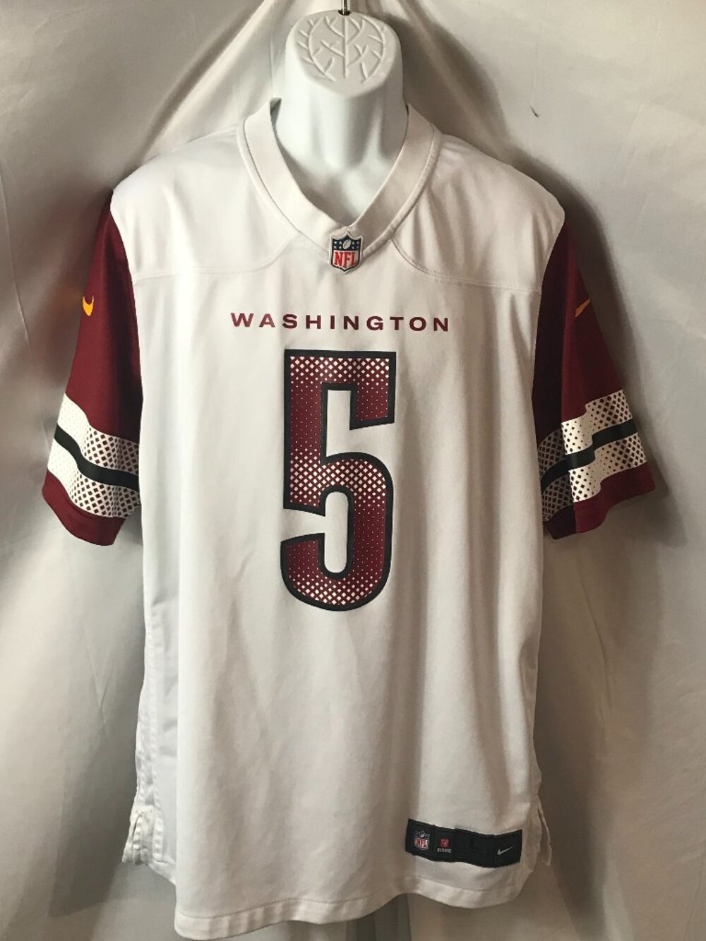 Nike Washington Commanders #5 Daniels NFL Activewear Athletic Sport Cut Jersey